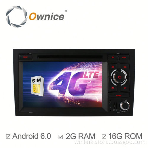Factory price Ownice android 6.0 quad core Car Radio GPS player for Audi A4 S4 with 4G built in wifi
